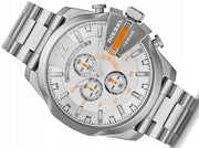  Shop Authentic Diesel Mega Chief Quartz Chronograph White Dial Steel Strap Watch For Men - DZ4328 - Luxxuri