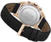  Shop Authentic Hugo Boss Skymaster Chronograph Blue Dial Black Leather Strap Watch for Men - 1513783 - Luxxuri