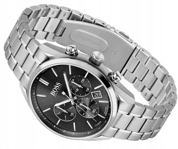  Shop Authentic Hugo Boss Champion Black Dial Silver Steel Strap Watch for Men - 1513871 - Luxxuri