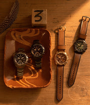  Shop Authentic Fossil Bronson Chronograph Brown Dial Brown Leather Strap Watch for Men - FS5857 - Luxxuri