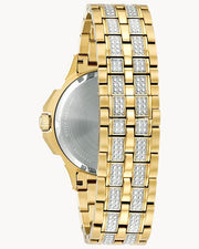  Shop Authentic Bulova Crystal Collection Octova White Dial Gold Steel Strap Watch for Men - 98C126 - Luxxuri