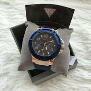  Shop Authentic Guess Jet Setter Analog Quartz Blue Dial Blue Rubber Strap Watch For Women - W0571L1 - Luxxuri