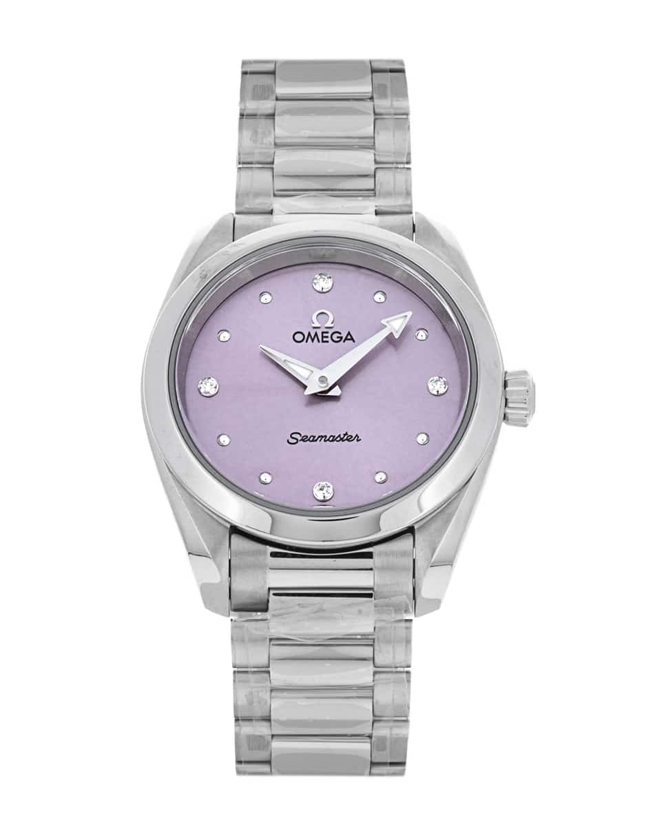  Shop Authentic Omega Seamaster Aqua Terra Quartz Purple Dial Silver Steel Strap Watch for Women - 220.10.28.60.60.001 - Luxxuri