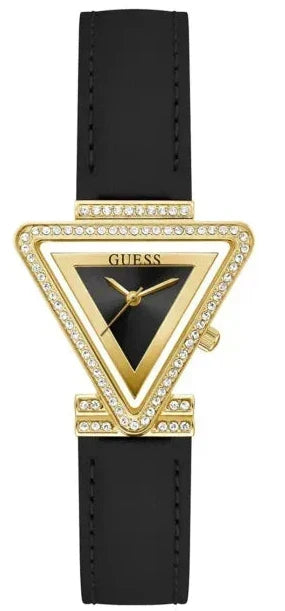  Shop Authentic Guess Fame Quartz Black Dial Black Leather Strap Watch For Women - GW0504L5 - Luxxuri