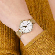  Shop Authentic Michael Kors Pyper Quartz Mother of Pearl White Dial Gold Mesh Bracelet Watch For Women - MK4619 - Luxxuri