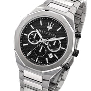  Shop Authentic Maserati Stile Chronograph Black Dial Silver Steel Strap Watch For Men - R8873642004 - Luxxuri