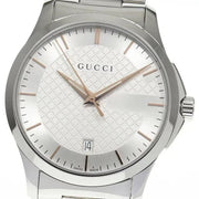  Shop Authentic Gucci G Timeless Silver Dial Silver Steel Strap Unisex Watch - YA126442 - Luxxuri
