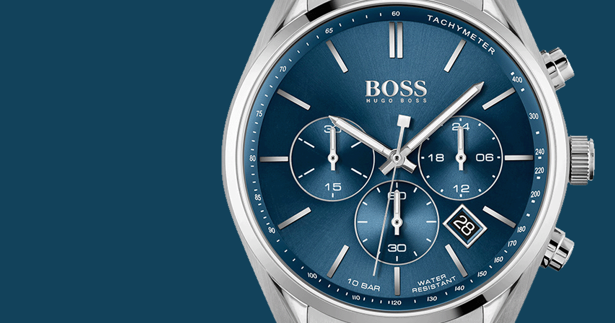  Shop Authentic Hugo Boss Dapper Chronograph Blue Dial Silver Steel Strap Watch For Men - 1513927 - Luxxuri