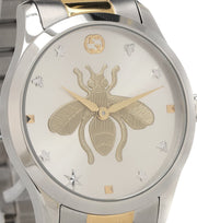  Shop Authentic Gucci G Timeless Silver Dial Two Tone Steel Strap Watch For Women - YA1264131 - Luxxuri