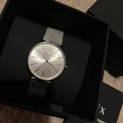  Shop Authentic Armani Exchange Lola Analog Silver Dial Silver Mesh Strap Watch For Women - AX5535 - Luxxuri