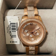  Shop Authentic Michael Kors Tibby Chronograph Crystals Rose Gold Dial Rose Gold Steel Strap Watch For Women - MK6826 - Luxxuri