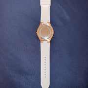  Shop Authentic Michael Kors Lennox Three-Hand Crystals Dial White Silicone Strap Watch For Women - MK7248 - Luxxuri