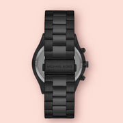  Shop Authentic Michael Kors Slim Runway Chronograph Black Dial Black Steel Strap Watch For Men - MK8919 - Luxxuri