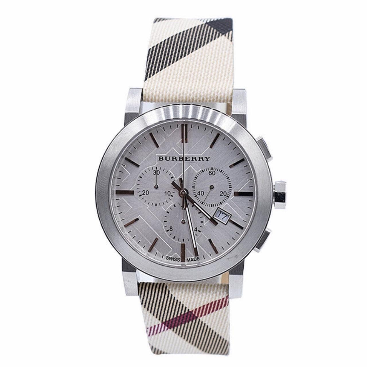  Shop Authentic Burberry The City Nova White Dial Checked Brown Leather Strap Watch for Men - BU9357 - Luxxuri