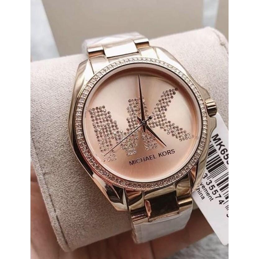  Shop Authentic Michael Kors Bradshaw Quartz Gold Dial Gold Steel Strap Watch For Women - MK6555 - Luxxuri