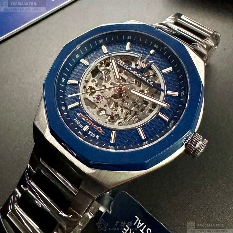  Shop Authentic Maserati Stile Automatic Skeleton Silver Dial Silver Steel Strap Watch For Men - R8823142004 - Luxxuri