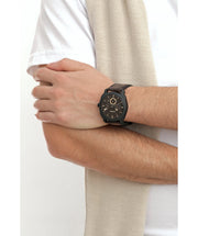  Shop Authentic Fossil Machine Flight Chronograph Brown Dial Brown Leather Strap Watch for Men - FS4656 - Luxxuri