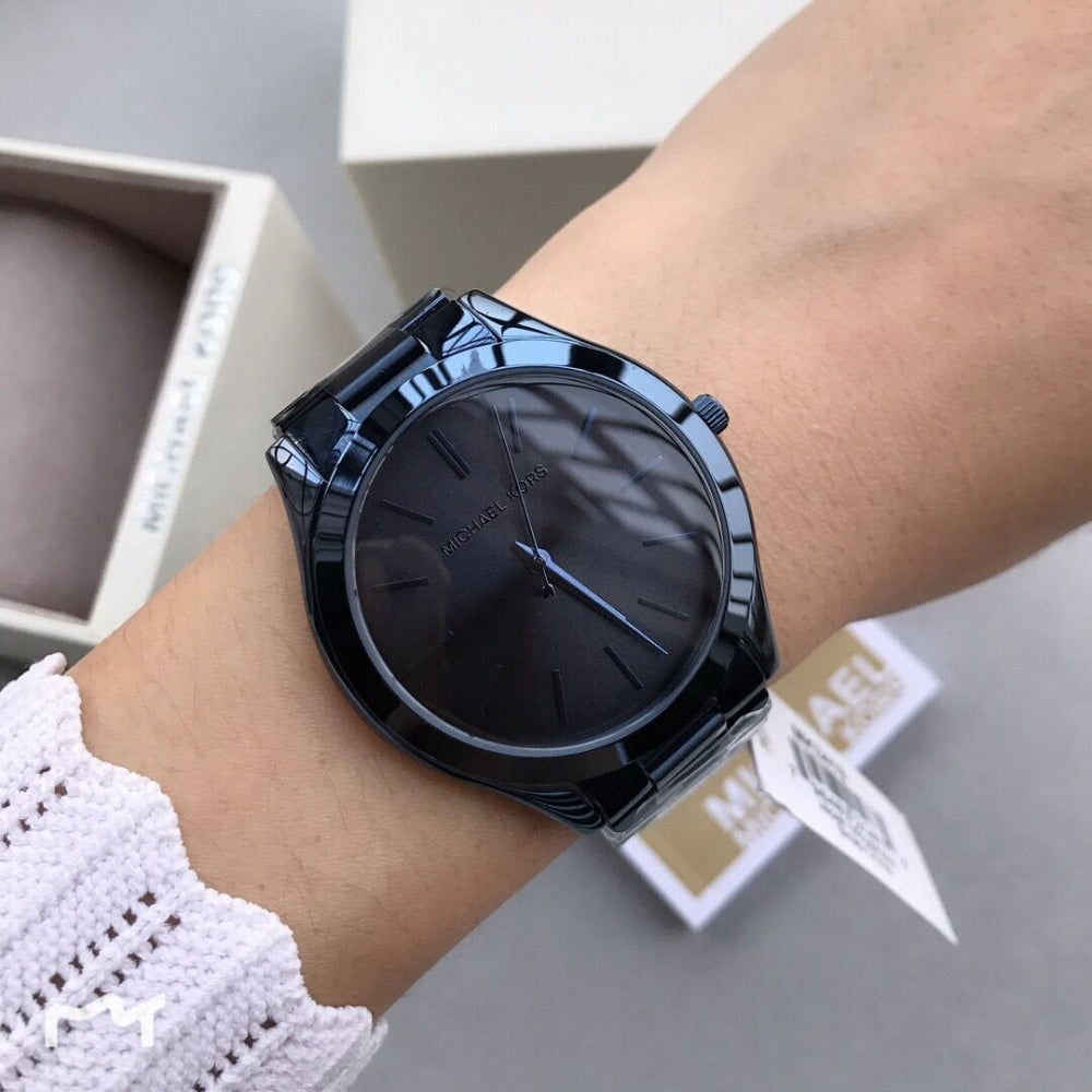  Shop Authentic Michael Kors Runway Quartz Blue Dial Blue Steel Strap Watch For Women - MK3419 - Luxxuri