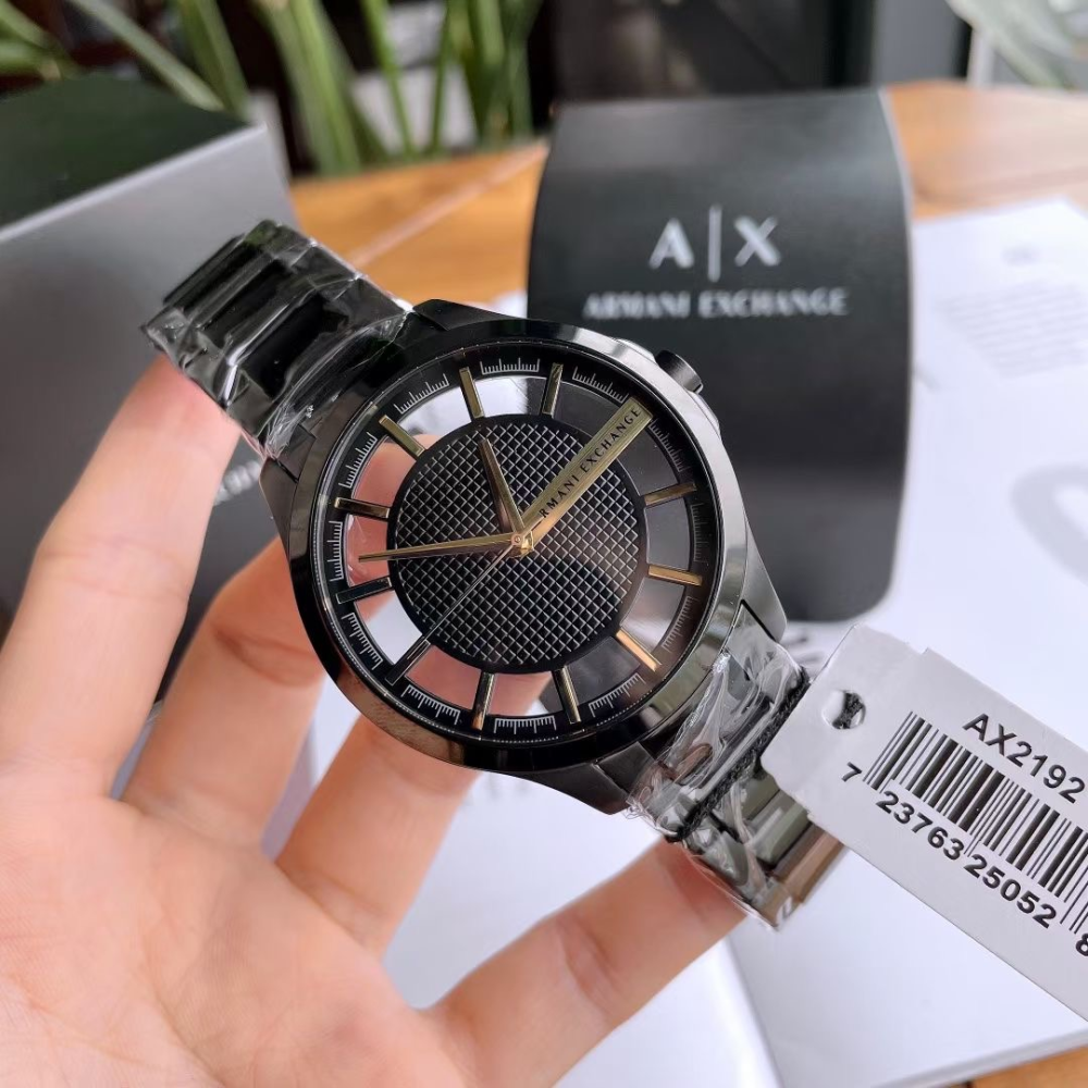  Shop Authentic Armani Exchange Hampton Skeleton Grey Dial Blue Steel Strap Watch For Men - AX2401 - Luxxuri