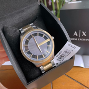  Shop Authentic Armani Exchange Hampton Chronograph Grey Dial Two Tone Steel Strap Watch For Men - AX2403 - Luxxuri