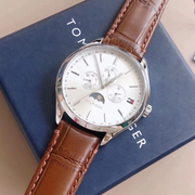  Shop Authentic Tommy Hilfiger Oliver Quartz White Dial Brown Leather Strap Watch for Men - 1791304 - Luxxuri