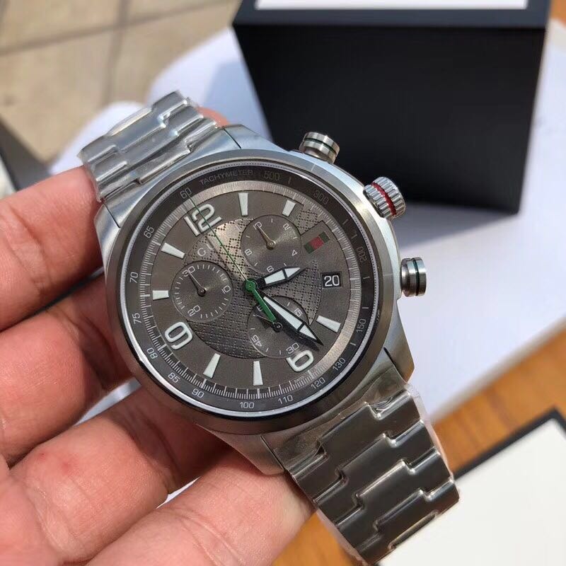  Shop Authentic Gucci G Timeless Brown Dial Silver Steel Strap Watch For Men - YA126248 - Luxxuri