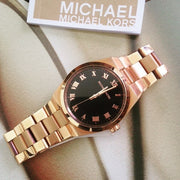  Shop Authentic Michael Kors Channing Black Dial Rose Gold Steel Strap Watch For Women - MK5937 - Luxxuri