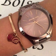  Shop Authentic Michael Kors Runway Quartz Brown Dial Brown Steel Strap Watch For Women - MK3418 - Luxxuri