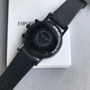  Shop Authentic Emporio Armani Chronograph Quartz Silver Dial Black Rubber Strap Watch For Men - AR11048 - Luxxuri