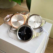  Shop Authentic Calvin Klein Lively White Dial Rose Gold Steel Strap Watch for Women - K4U23626 - Luxxuri