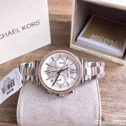  Shop Authentic Michael Kors Sofie Chronograph Quartz White Dial Two Tone Steel Strap Watch For Women - MK6558 - Luxxuri