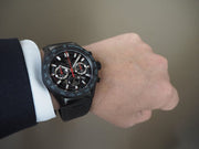  Shop Authentic Tag Heuer Carrera Chronograph Steel & Ceramic Black Dial Black Rubber Strap Watch for Men - CBG2090.FT6145 - Luxxuri
