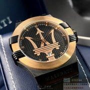  Shop Authentic Maserati Potenza Quartz Black Dial Black Leather Strap Watch For Men - R8851108032 - Luxxuri