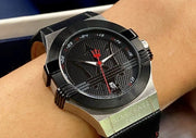  Shop Authentic Maserati Potenza Black Dial Black Leather Strap Watch For Men - R8851108001 - Luxxuri