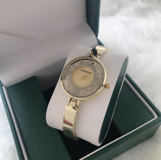  Shop Authentic Swarovski Crystalline Bracelet White Dial Gold Steel Strap Watch for Women - 5269253 - Luxxuri