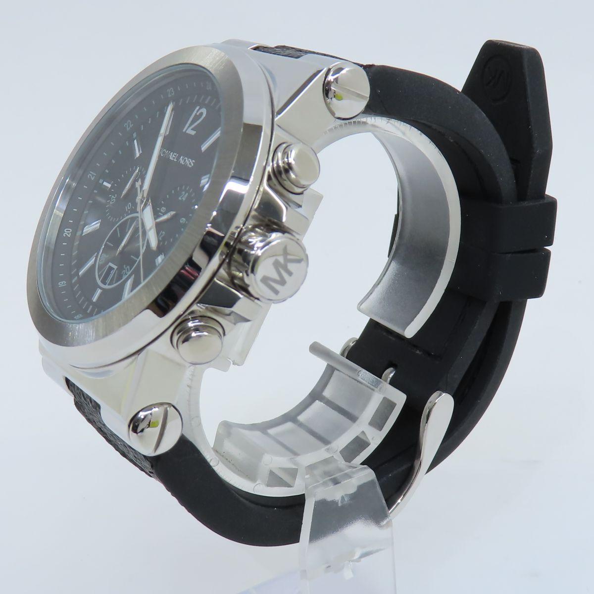  Shop Authentic Michael Kors Dylan Chronograph Black Dial Black Rubber Strap Watch For Men - MK8903 - Luxxuri