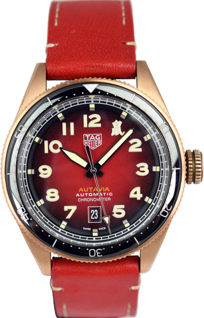  Shop Authentic Tag Heuer Autavia Maroon Dial Watch for Men - WBE5193.FC8300 - Luxxuri
