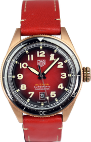  Shop Authentic Tag Heuer Autavia Maroon Dial Watch for Men - WBE5193.FC8300 - Luxxuri