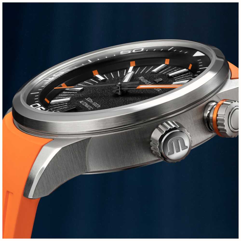  Shop Authentic Maurice Lacroix Pontos S Diver Black Dial Orange Rubber Strap Watch For Men - PT6248-SS00L-330-J - Luxxuri