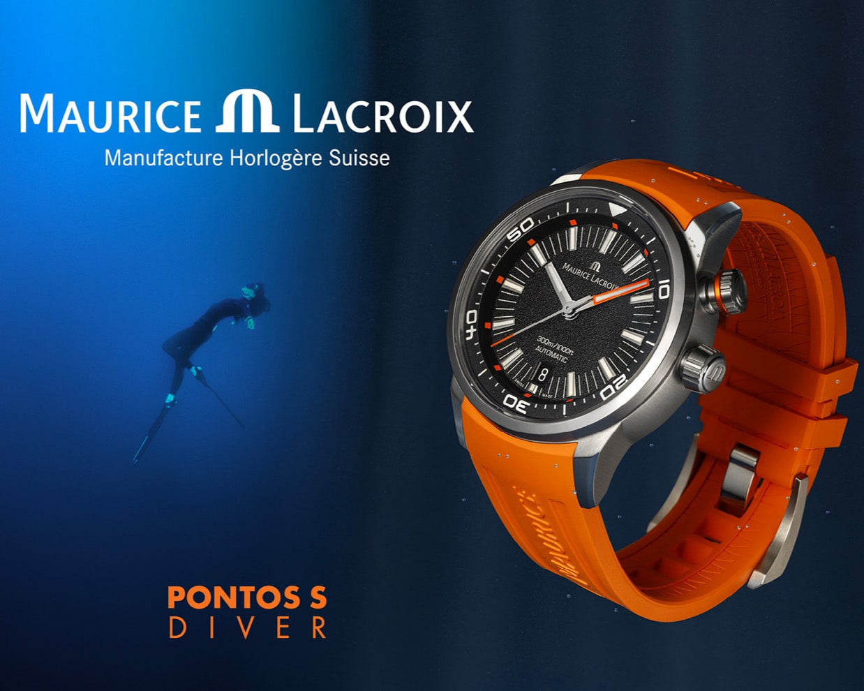  Shop Authentic Maurice Lacroix Pontos S Diver Black Dial Orange Rubber Strap Watch For Men - PT6248-SS00L-330-J - Luxxuri