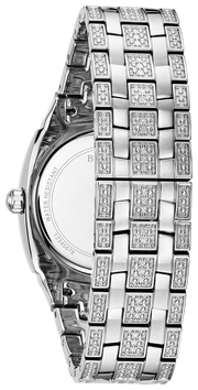  Shop Authentic Bulova Crystal Collection Phantom Silver Dial Silver Steel Strap Watch for Men - 96C002 - Luxxuri