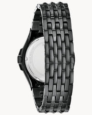  Shop Authentic Bulova Crystal Collection Phantom Black Dial Black Steel Strap Watch for Men - 98A240 - Luxxuri