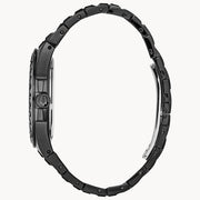  Shop Authentic Bulova Crystal Collection Phantom Black Dial Black Steel Strap Watch for Men - 98A240 - Luxxuri