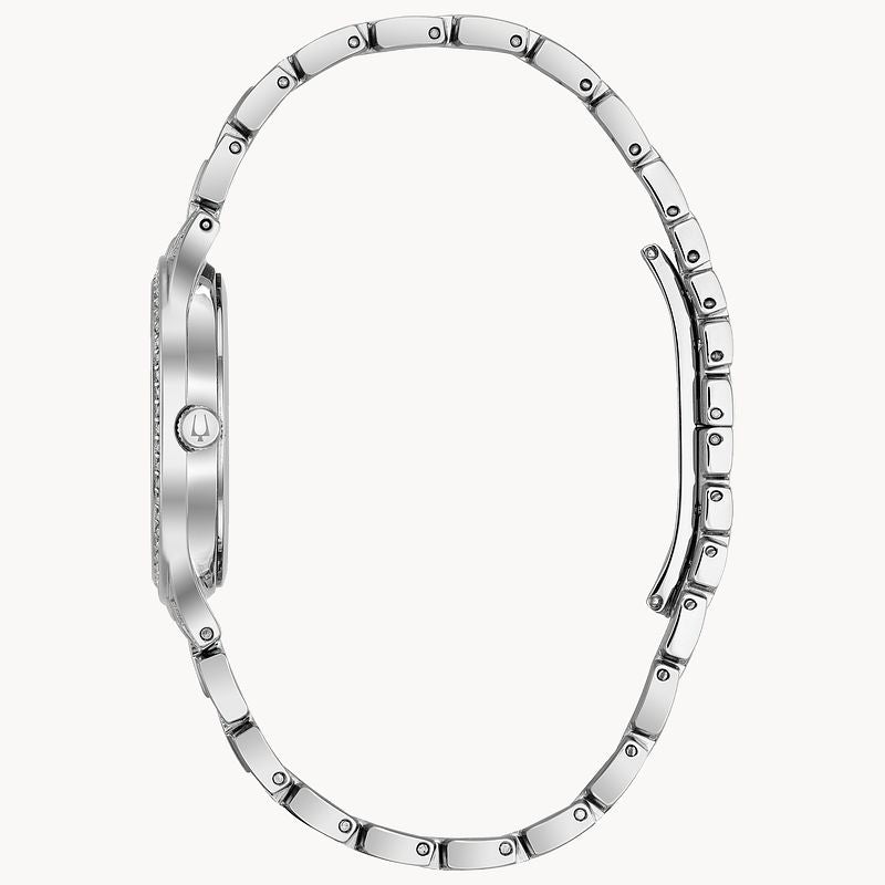  Shop Authentic Bulova Crystal Collection Silver Dial Silver Steel Strap Watch for Women - 96L243 - Luxxuri