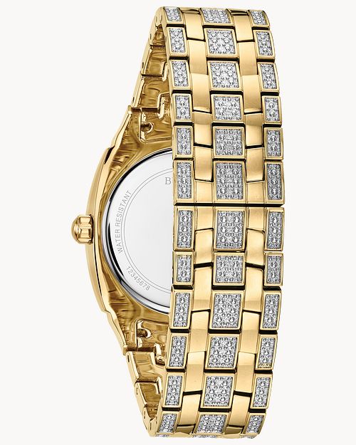  Shop Authentic Bulova Phantom Crystal Silver Dial Two Tone Steel Strap Watch for Men - 98B323 - Luxxuri