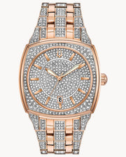  Shop Authentic Bulova Phantom Crystal Silver Dial Two Tone Steel Strap Watch for Men - 98B324 - Luxxuri