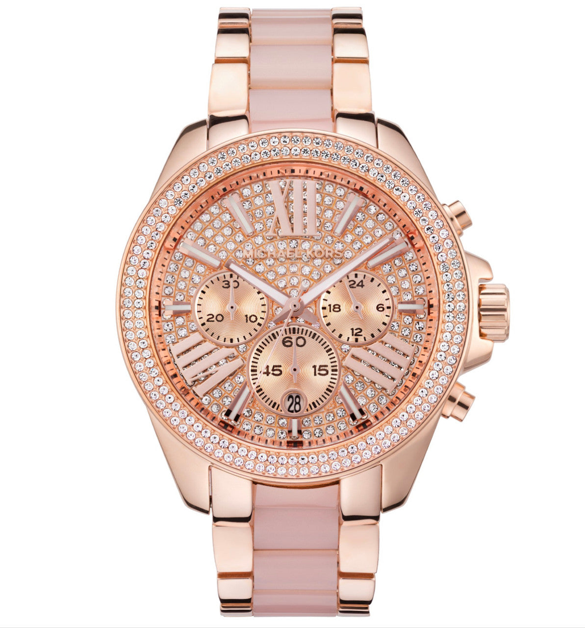  Shop Authentic Michael Kors Wren Crystals Rose Gold Dial Rose Gold Steel Strap Watch for Women - MK6096 - Luxxuri