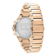  Shop Authentic Tommy Hilfiger Eve Chronograph Quartz Grey Dial Rose Gold Steel Strap Watch For Women - 1782277 - Luxxuri