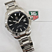  Shop Authentic Tag Heuer Aquaracer Automatic Black Dial Silver Steel Strap Watch for Men - WAY2110.BA0928 - Luxxuri