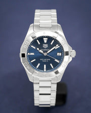  Shop Authentic Tag Heuer Aquaracer Quartz Blue Dial Silver Steel Strap Watch for Women - WBD1312.BA0740 - Luxxuri